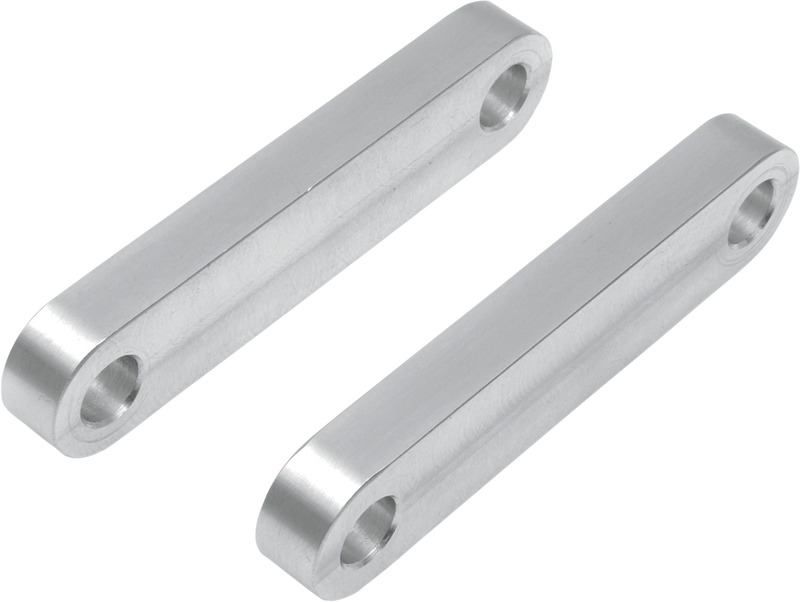 KLOCK WERKS Hugger Front Fender Mounting Blocks - For 16"/18" Wheels - Satin - Softail '86-'17 - KWFS-02-0103