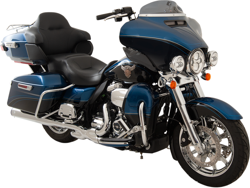 KLOCK WERKS Flare Windshield - 4" - Dark Smoke - FLH '14-'25 - KWW-01-0405
