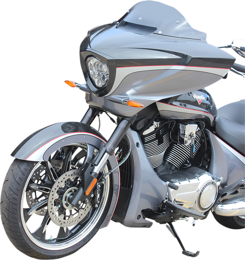KLOCK WERKS Flare Windshield - 6-1/2" - Dark Smoke - Victory '10-'17 - KWW-06-0431