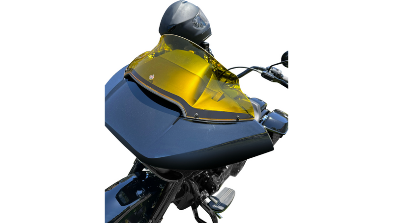 KLOCK WERKS Kolor Flare Sport Windshield - 9" - Yellow - FLTR '15-'23 - KWW-01-0669