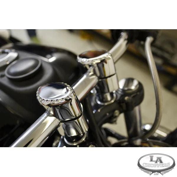 LA CHOPPERS RISERS DRILLED FOR 1" HANDLEBARS 1.5" RISE CHROME UNIVERSAL - LA-7403-01