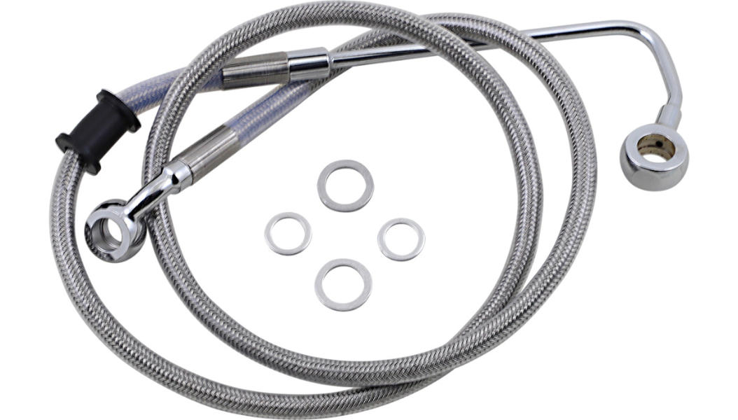 DRAG SPECIALTIES Brake Line - +6" - Stainless Steel - '15-'17 Softail 618302-6