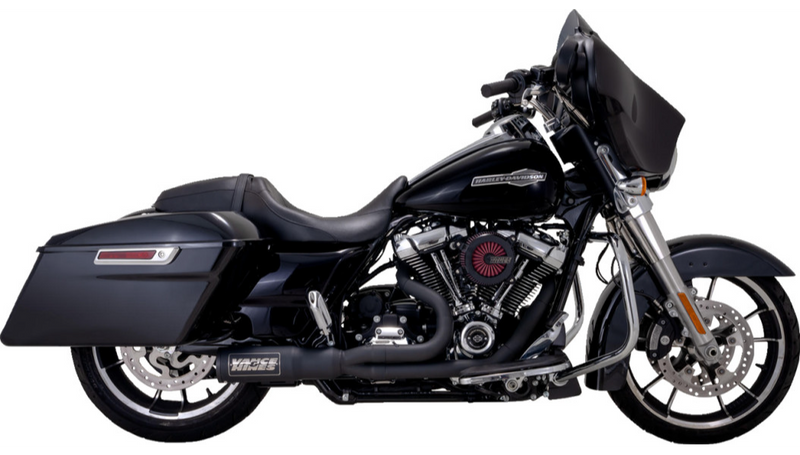 VANCE & HINES Hi-Output RR Exhaust System - Matte Black - '17-'23 FL - 47321 - PartsOutlet.com.au