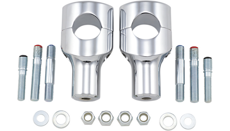 DRAG SPECIALTIES Risers 1 1/2" - Big Buffalo - 3" Tall - Chrome - 0602-0467