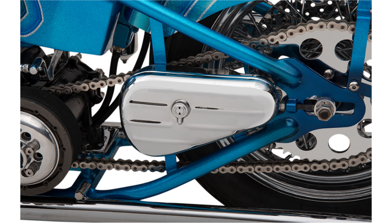 DRAG SPECIALTIES Left Teardrop Toolbox - Chrome 74348 - PartsOutlet.com.au
