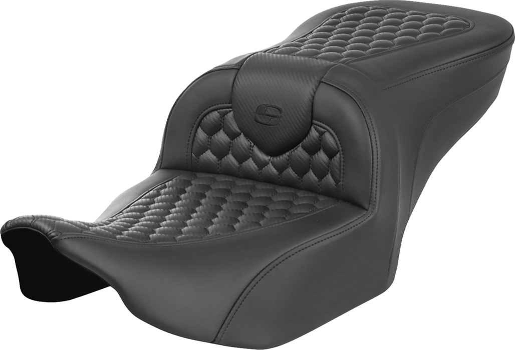 SADDLEMEN Roadsofa Seat - without Backrest - Honeycomb - FLTR/FLHX '23-'24 823-07-18900 - PartsOutlet.com.au