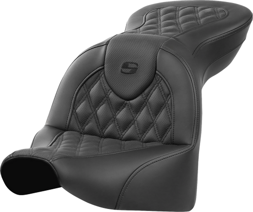 SADDLEMEN Roadsofa Seat - without Backrest - Lattice Stitch - FXBR/S '18-'20 818-31-182 - PartsOutlet.com.au