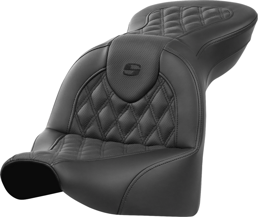 SADDLEMEN Roadsofa Seat - without Backrest - Lattice Stitch - FXBR/S '18-'20 818-31-182 - PartsOutlet.com.au