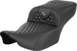 SADDLEMEN Roadsofa Extended Reach Seat - without Backrest - Honeycomb - Dark Gray Stitch - FLTR/FLHX '23-'24 823-07-19002 - PartsOutlet.com.au