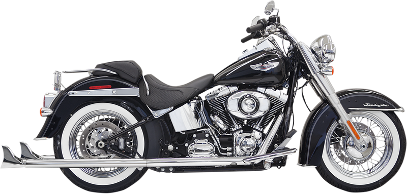 BASSANI XHAUST True Duals Exhaust System with Fishtail Mufflers - 36" - Softail - Baffle Included 1S66E-36