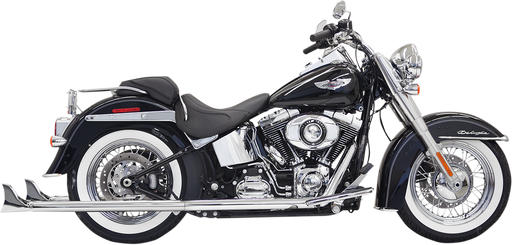 BASSANI XHAUST True Duals Exhaust System with Fishtail Mufflers - 36" - Softail - Baffle Included 1S66E-36