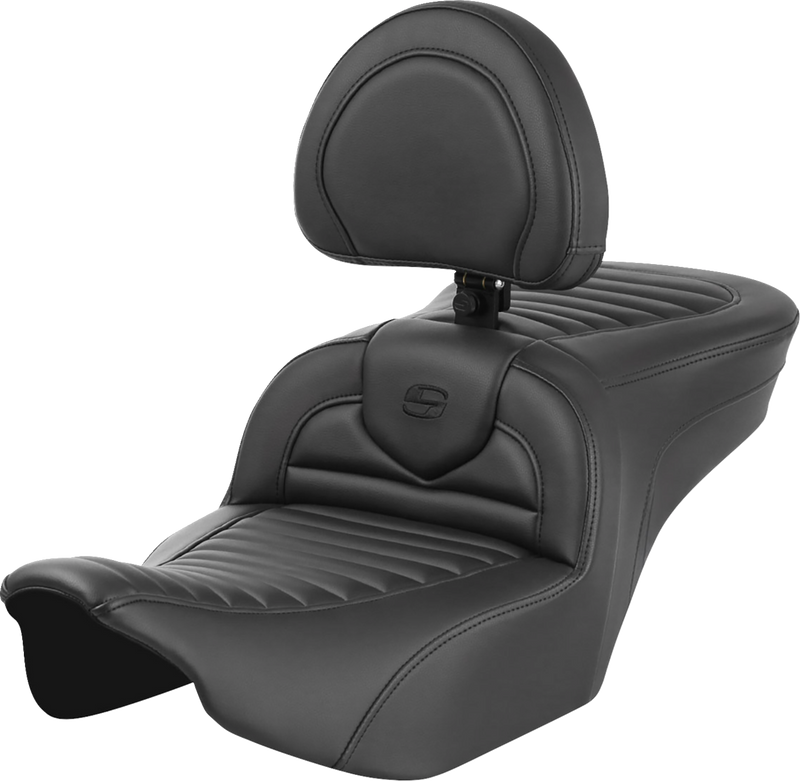 SADDLEMEN Roadsofa Seat - with Backrest - Tuck-n-Roll - FLTR/FLHX '23-'24 823-07-202B0 - PartsOutlet.com.au