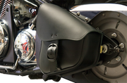 WILLIE & MAX LUGGAGE Leather Swingarm Bag - Black Matte Buckle 59893-00