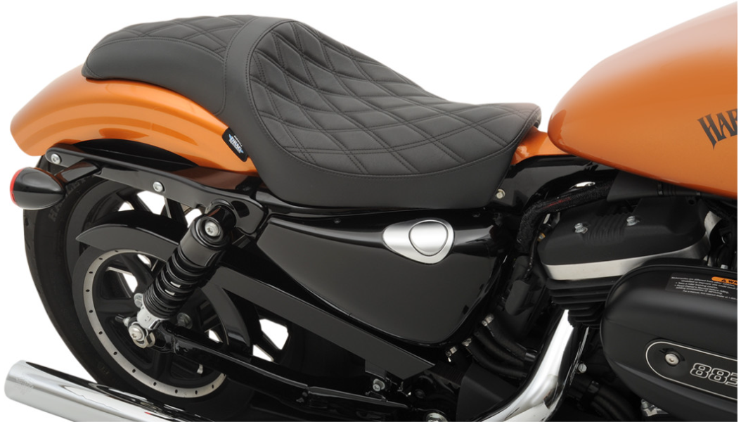 DRAG SPECIALTIES Predator Seat - Double Diamond - Sportster XL '10+ - 0804-0603 - PartsOutlet.com.au