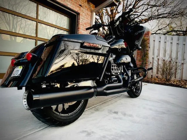 KHROME WERKS 2:1 Outlaw Exhaust - Black - M8 FL 2017+ 200775 - PartsOutlet.com.au