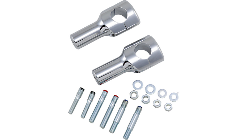 DRAG SPECIALTIES Risers 1 1/2" - Big Buffalo - 4" Tall - Chrome - 0602-0468