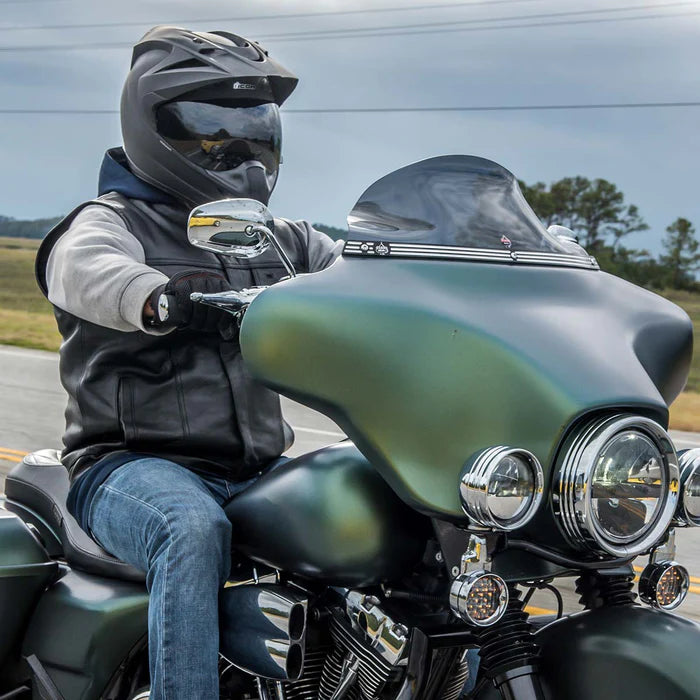KLOCK WERKS Flare Windshield - 6-1/2" - Smoke - FLHT '96-'13 - KWW-01-0199