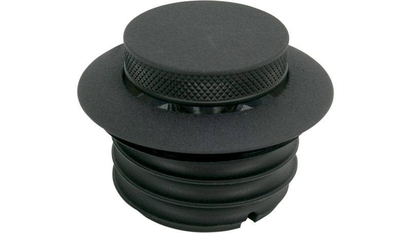 DRAG SPECIALTIES Non-Vented Pop-Up Gas Cap - Harley-Davidson 1996-1999 - Black Wrinkle 03-329B-B - PartsOutlet.com.au