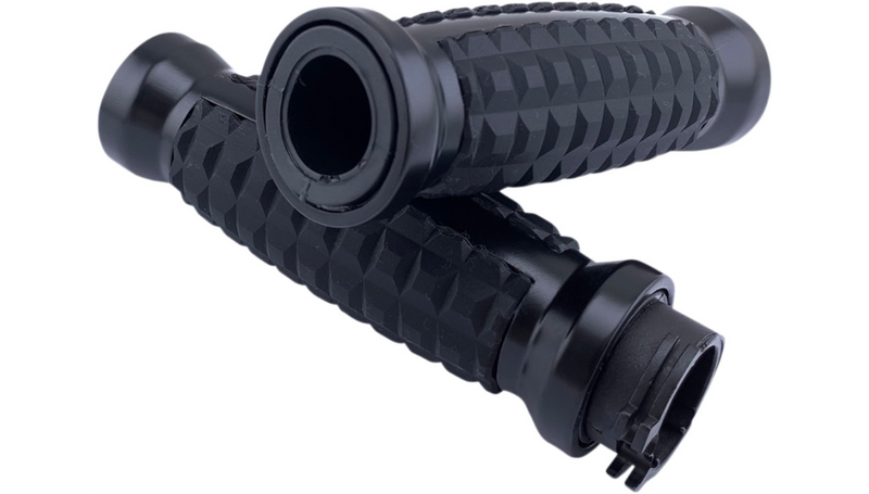 DRAG SPECIALTIES Grips - Grenade - Harley-Davidson 1982-2022 - Matte Black H17-05C6MBD - PartsOutlet.com.au