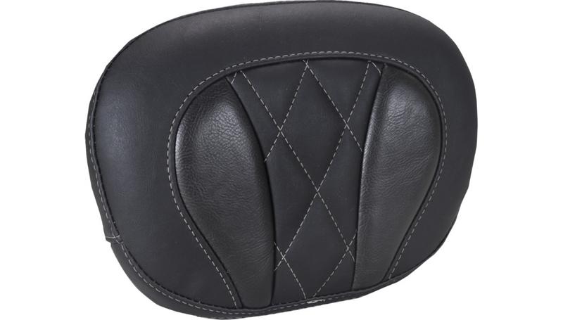 MUSTANG Deluxe Sissy Bar Pad - Diamond - Gunmetal Stitch - FLT/FLH '23-'25 - 88450GM