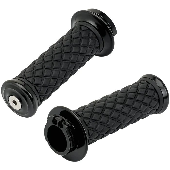 BILTWELL Grips - Alumicore - Dual Cable - Black 6604-201-01 - PartsOutlet.com.au