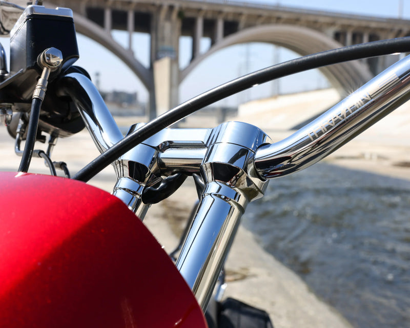 THRASHIN SUPPLY Risers - Hole Shot - 8" - Chrome - Harley-Davidson '73-'25 - TSC-8100-3
