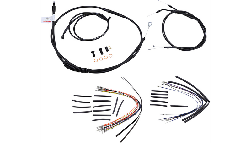 BURLY BRAND Control Kit - 12" Ape Hanger Handlebars - Harley-Davidson '96-'05 - B30-1033