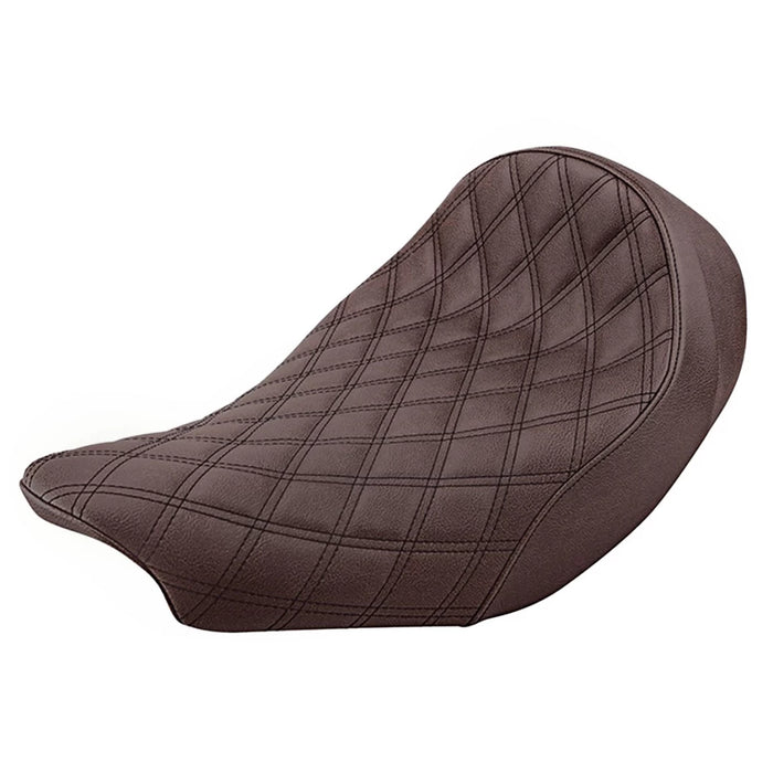 SADDLEMEN Renegade Solo Seat - Lattice Stitched - Indian Touring '14-'23 - Brown I14-07-002BLS - PartsOutlet.com.au