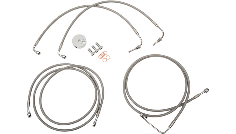 LA CHOPPERS BRAKELINES STAINLESS FOR 18-20" APE BARS ABS MODELS HD - FLTR '08-'13 - LA-8050B19