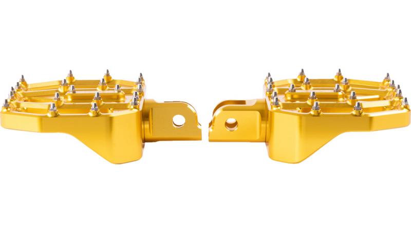 THRASHIN SUPPLY Mini Aggressor Floorboards - Gold - Front - Softail '18-'25 - TSC-2031-3-SF