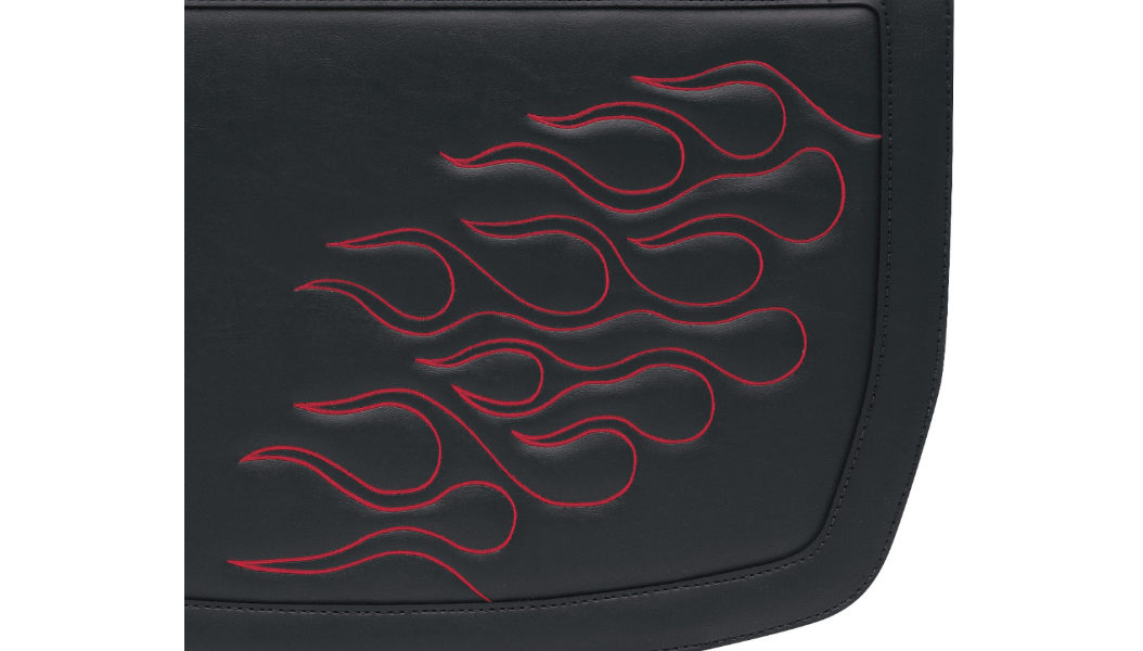 SADDLEMEN Flame Saddlebag - Dark Red - Large X021-05-0415 - PartsOutlet.com.au