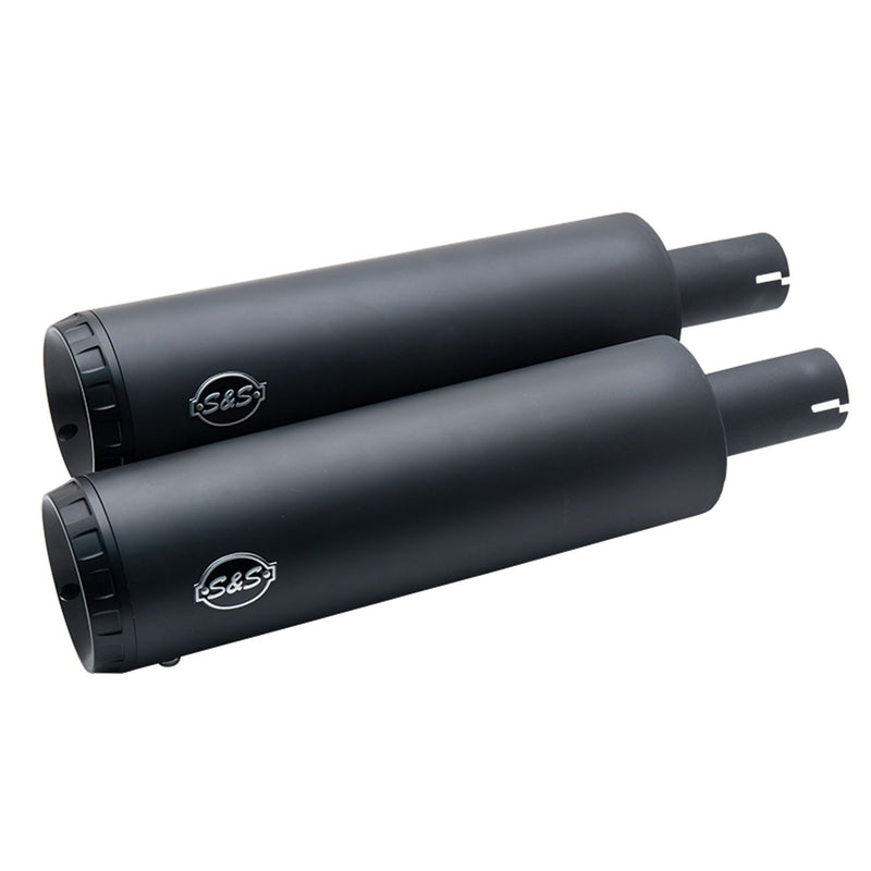 S&S CYCLE GRAND NATIONAL® SLIP-ONS for M8 FAT BOB® MODELS–Black 550-0734 - PartsOutlet.com.au