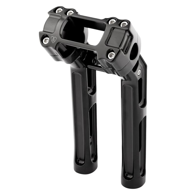 ARLEN NESS Method Kickback Handlebar Riser - Softail Gauge Cut-Out - 10" - Black - Harley-Davidson '18-'24 - 520-053