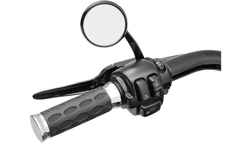 TODD'S CYCLE Mirror - Shooter - Side View - Round - Black - Left - Each - SML-2