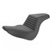 SADDLEMEN Step Up Seat - Tuck and Roll/Lattice Stitched - 18+ Low Rider / Sport Glide - Black 818-29-176 - PartsOutlet.com.au