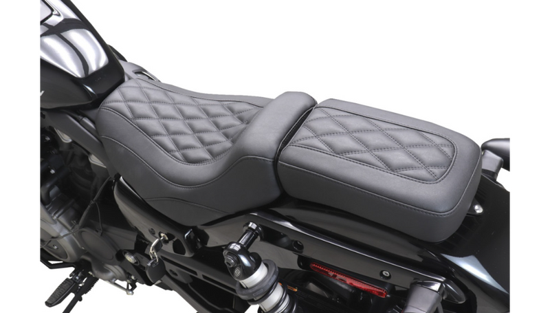 MUSTANG Tripper Passenger Seat - Double Diamond - Black Stitching - Nightster '22-'25 - 83101