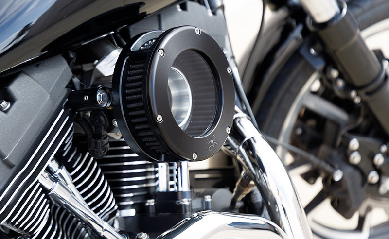FEULING PARTS BA Slim Air Cleaner Kit - Black/Clear - Black Filter - '08-'17 Twin Cam - 5554-S