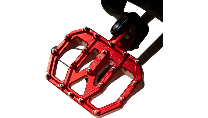 THRASHIN SUPPLY Mini Aggressor Floorboards - Red - Rear - Harley-Davidson '72-'25 - TSC-2031-2-D