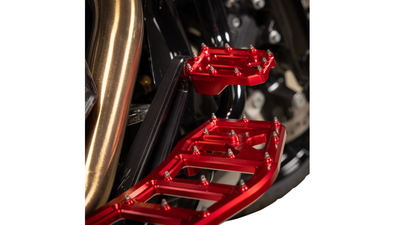 THRASHIN SUPPLY Aggressor Floorboards - Red - FL '07-'25 - TSC-2219-2