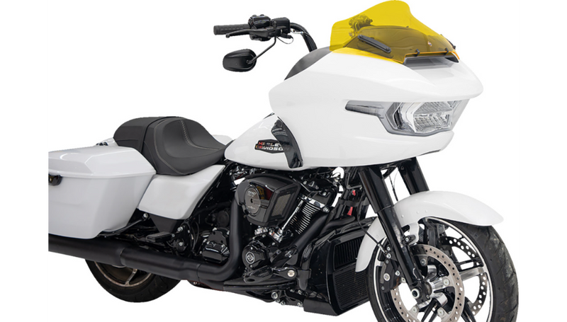 KLOCK WERKS Kolor Flare Windshield - 10" - Yellow - FLTR '23-'25 - KWW-01-0717