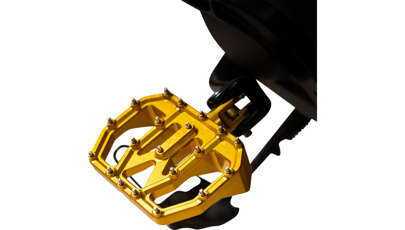 THRASHIN SUPPLY Mini Aggressor Floorboards - Gold - Rear - Harley-Davidson '72-'25 - TSC-2031-5-D