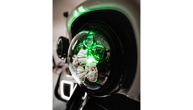 CUSTOM DYNAMICS Headlight - Shark Demon - LED - Color Changing - FL '94-'16 - SD2-7-13