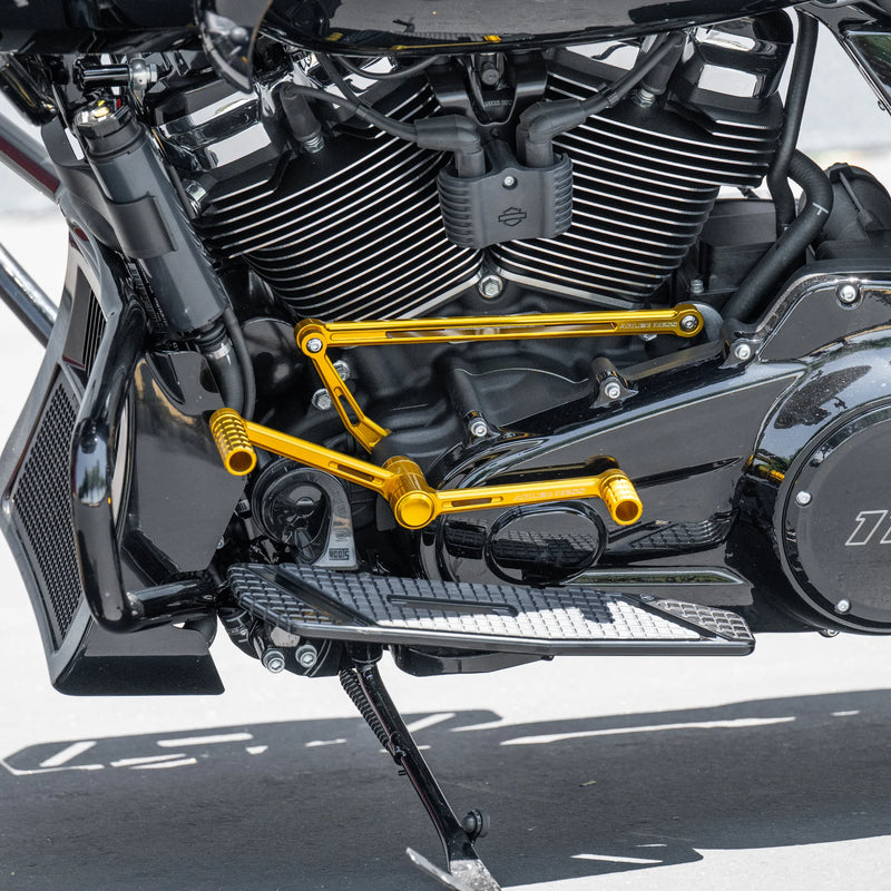ARLEN NESS SpeedLiner Foot Control Kit w/ Heel/Toe Shifter - Gold - Harley-Davidson '99-'22 - 420-101 - PartsOutlet.com.au
