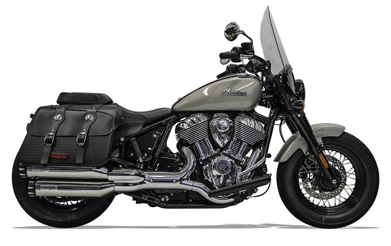 BASSANI XHAUST 4" Slip-On Mufflers - '22+ Indian Chief - Chrome - 8CH17