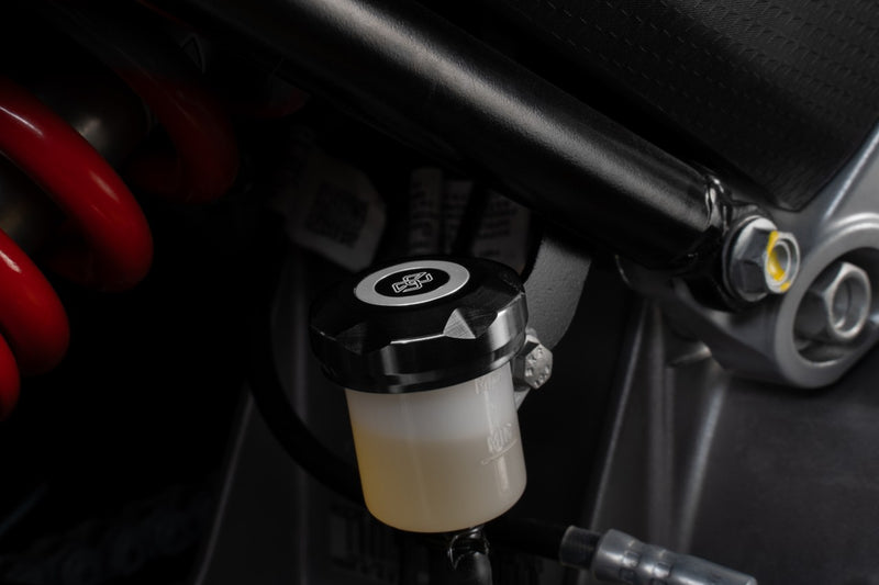 GILLES TOOLING Brake Fluid Container Cover - Rear - Black - BRC-18-B