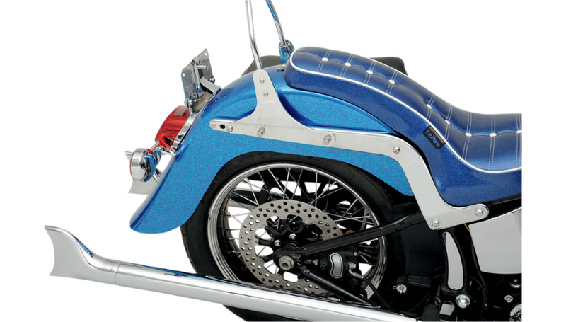 KLOCK WERKS 4" Stretched Rear Fender - Frenched - 7.125" W - Softail 00-'17 - KWF-02-0302