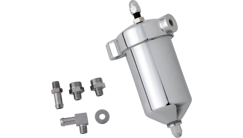 DRAG SPECIALTIES Oil Filter Assembly - Chrome - Harley-Davidson 1940-1984 - 14-0007 - PartsOutlet.com.au