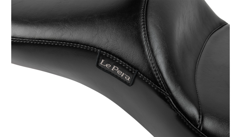 LE PERA Maverick Daddy Long Legs Seat - Smooth With backrest - FLH/FLT '23-'25 - LV-957DLBRS