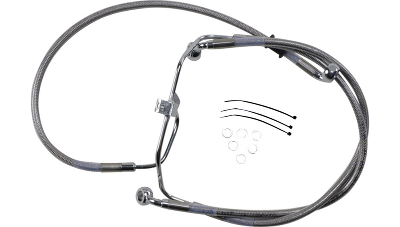 DRAG SPECIALTIES Brake Line - +2" - Stainless Steel - FXDF '08-'17 - 660325-2