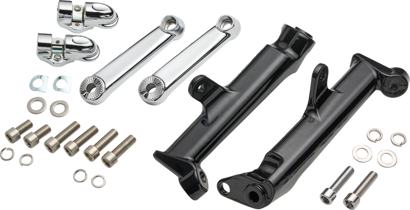CIRO Frame Mounted Adjustable Highway Peg Mount - Standard - Chrome 60101